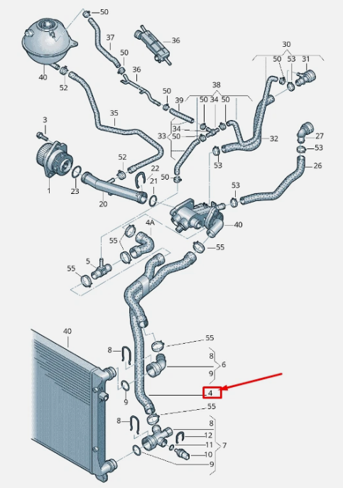 Шланг системи охолодження